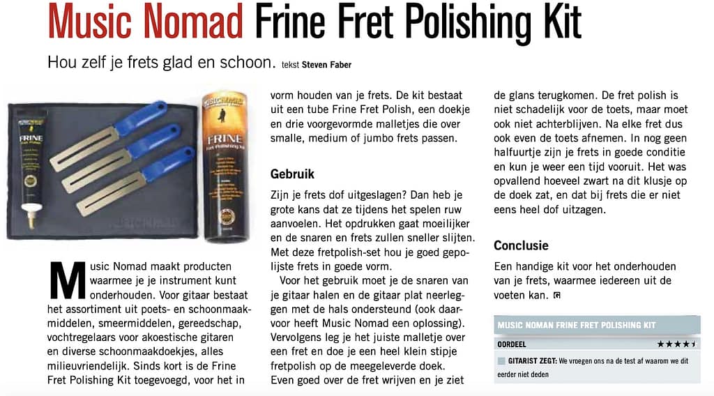 Music Nomad Frine Fret polishing kit