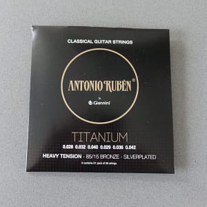 Ruben Titanium Classical Strings HeavyTension,Silverplated 65/35 Bronze 1