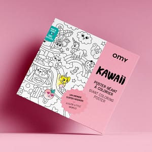 OMY Kawaii reuzenposter om in te kleuren