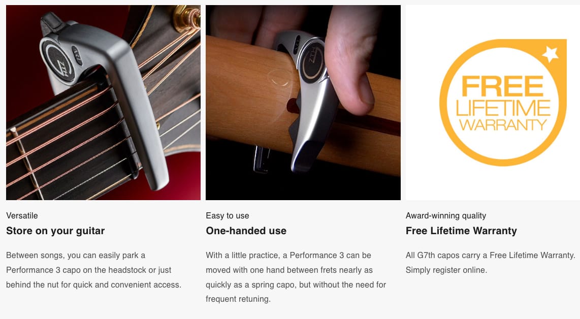 G7th Performance 3 Capo 6string Classical silver - Afbeelding 4