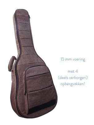 CLX Gigbag voor Western gitaar donker bruin