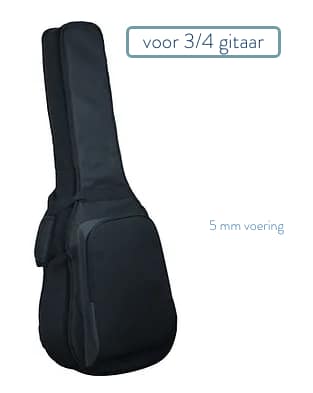 Gitaar hoes voor 3/4 (reis) gitaar (10mm) - Afbeelding 2