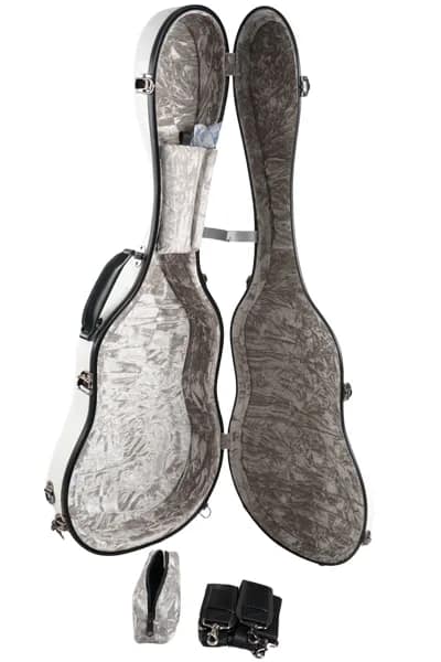 Gitaar Koffer van Glasvezel – Mat Wit (concertgitaar) - Afbeelding 2