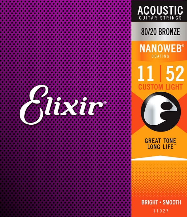 Elixir 11027 80/20 Bronze Nanoweb Light 11-52