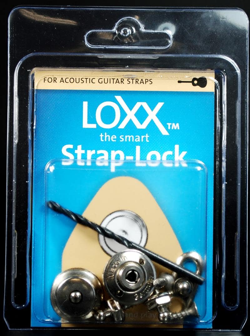 Loxx strap-lock acoustic guitar nickel