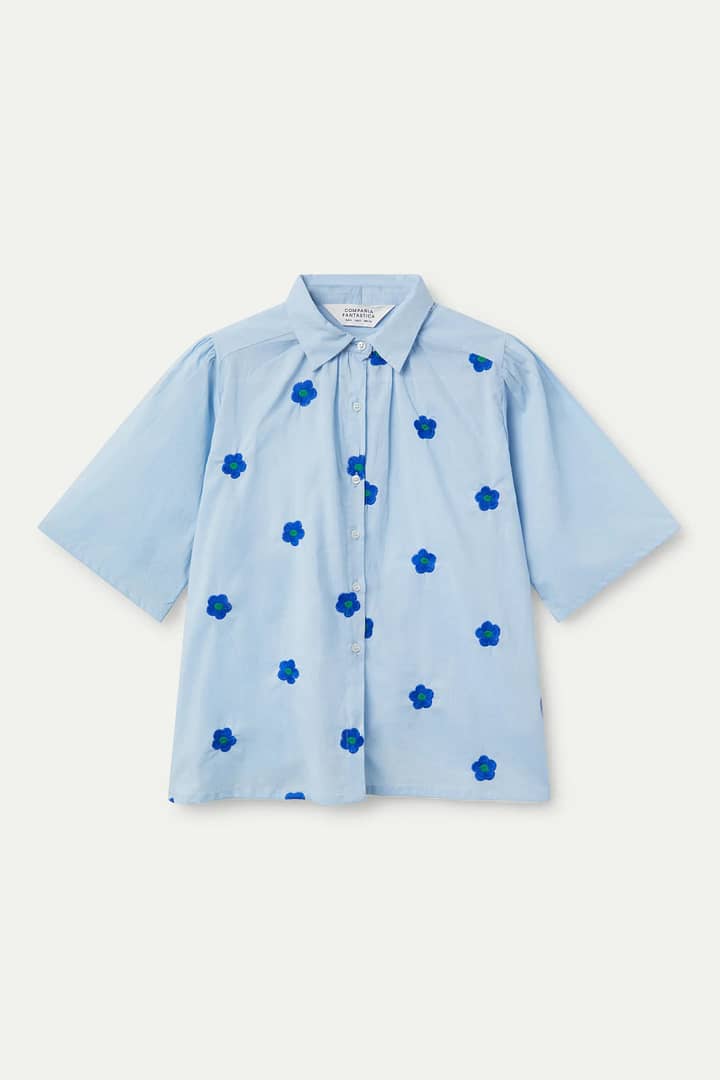 Blouse Compañia Fantastica "Blue" - Afbeelding 2