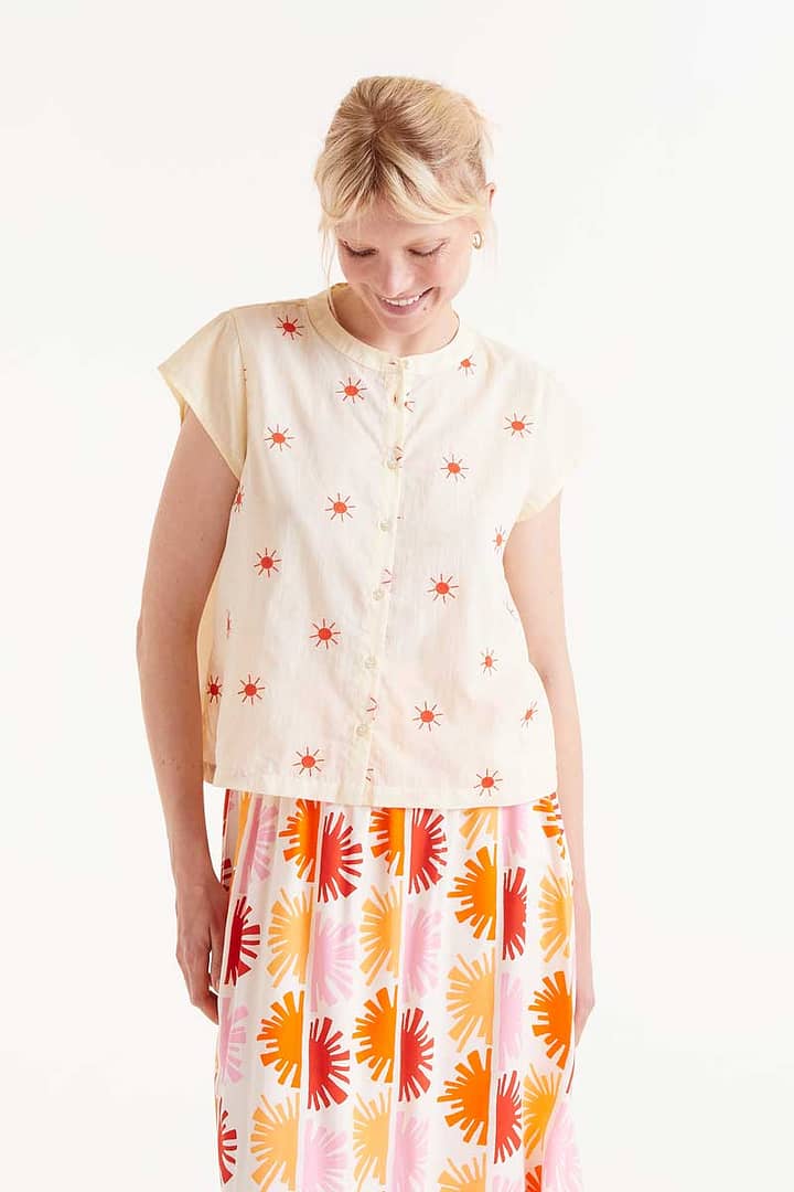 Blouse Compañia Fantastica "Yellow" - Afbeelding 4