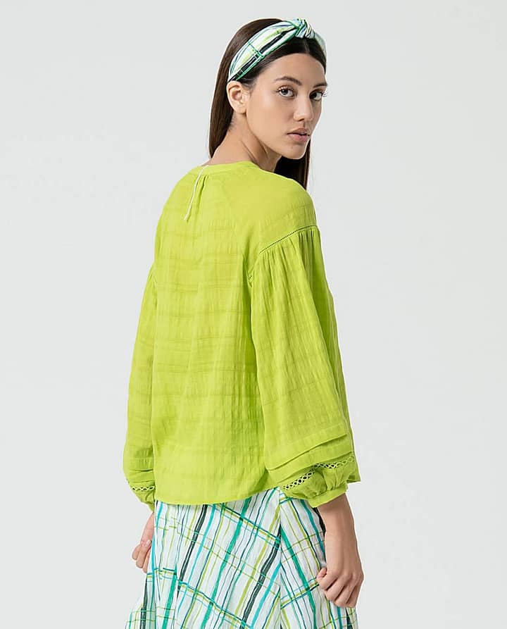 Blouse Surkana Lime - Afbeelding 3