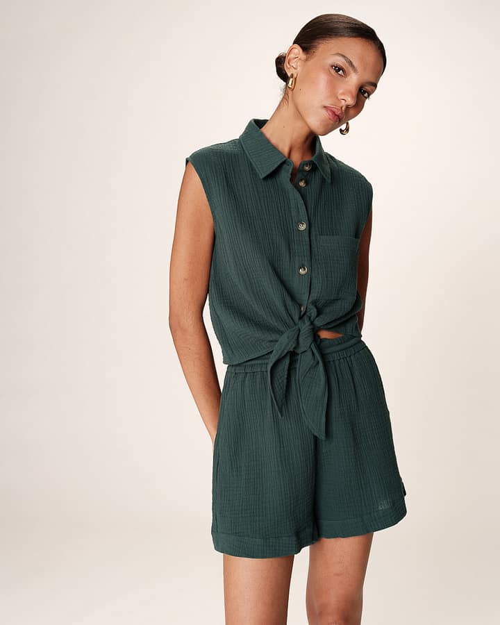 Top Grace & Mila "Reglisse" Vert