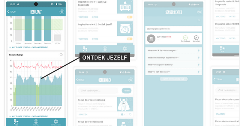 In de app met eigen persoonlijke data inzicht in energie, focus en concentratie