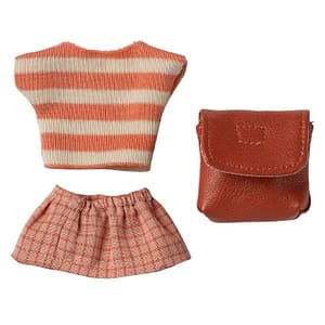 Clothes and bag, big sister mouse - coral