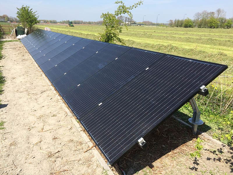 veldopstelling zonnepanelen