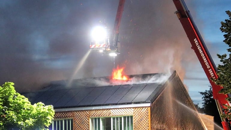 brand bij zonnepanelen