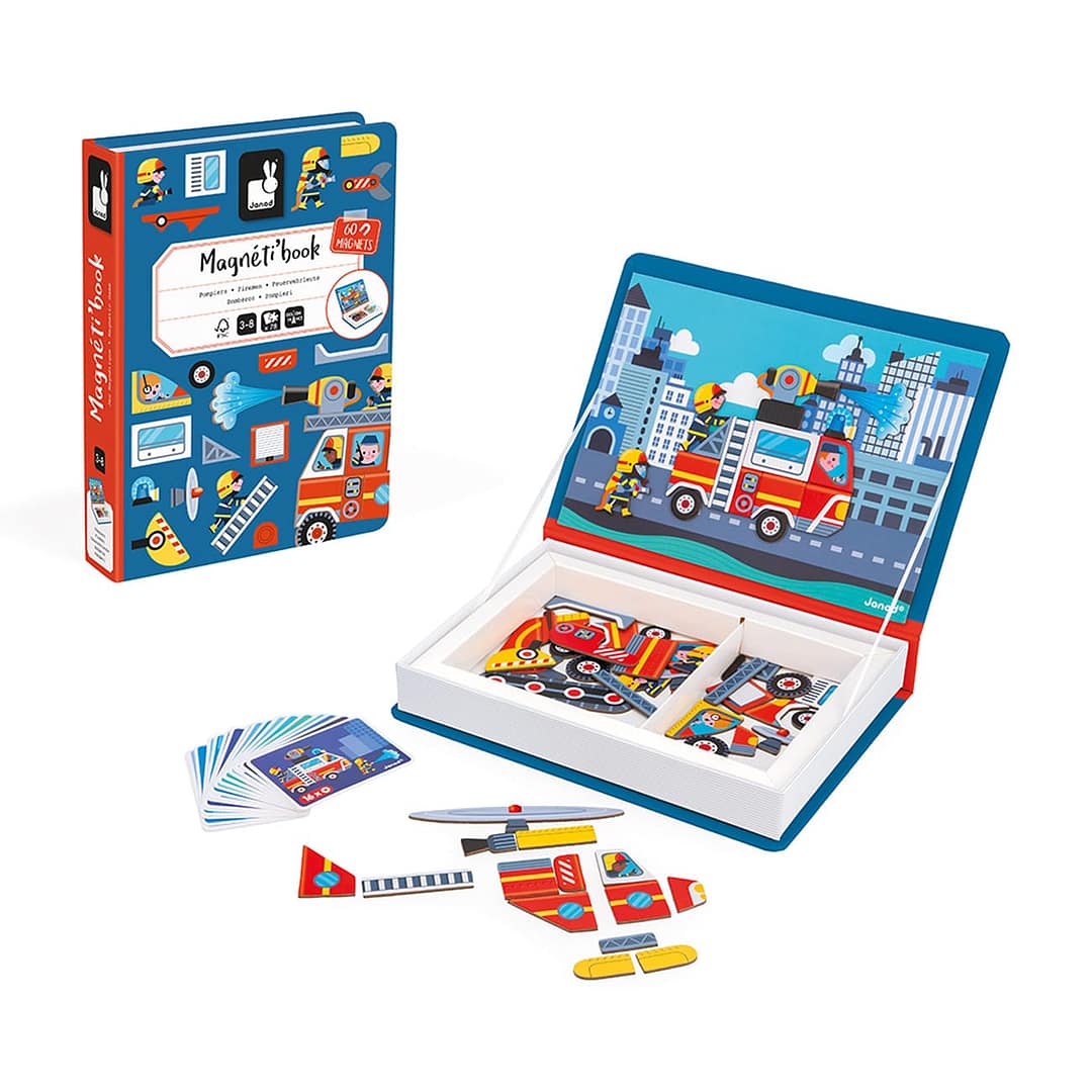 Janod magneti boek - brandweer - Afbeelding 2
