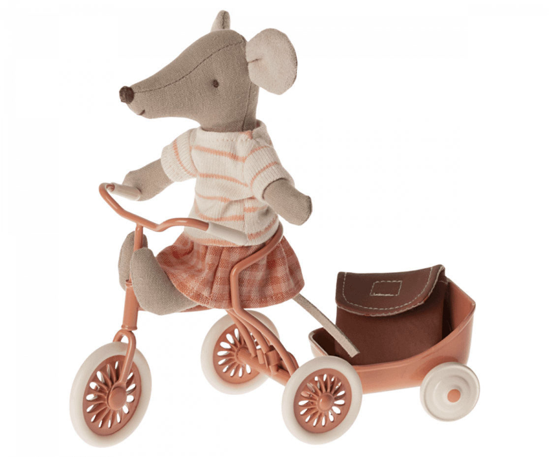 Maileg, coral tricycle hanger mouse - Afbeelding 3