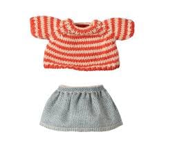Maileg - Knitted sweater and skirt - Big sister mouse