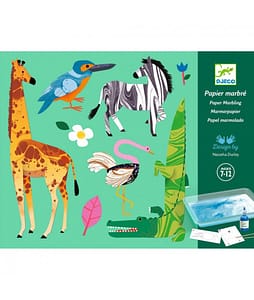 Djeco marmerpapier kleurrijk, verfbad