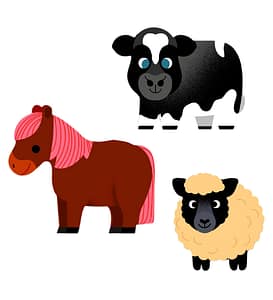 Djeco grote stickers - boerderij