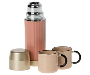 Thermos and cups koraal en mint