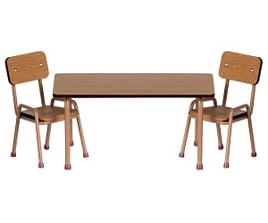 Maileg-Table & chair set-Dark Powder