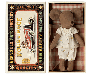 Big sister mouse in matchbox, Maileg