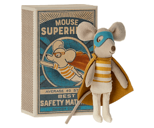 Superhero Mouse in matchbox
