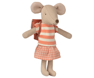 Maileg tricycle mouse big sister coral