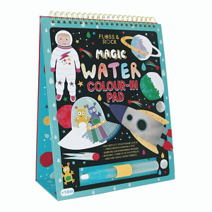 Floss & Rock Space Magic Colour-in-pad - waterkaarten met waterpen