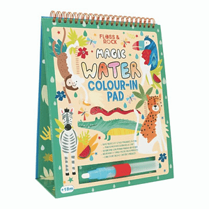 Floss & Rock Jungle Magic Colour-in-pad - waterkaarten met waterpen