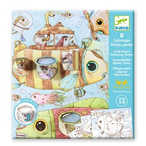 Djeco - Inkleurkaarten met deurtjes