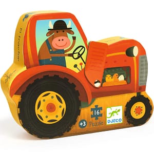 Djeco puzzel - tractor 16 st
