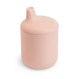 Mushie silicone sippy cup blush