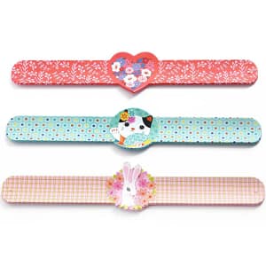 Djeco Snap armband - bloemen, kat, konijn - assorti