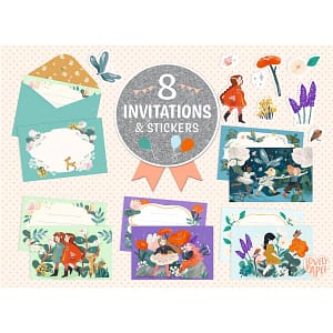 Djeco invitations & stickers Garden Friends