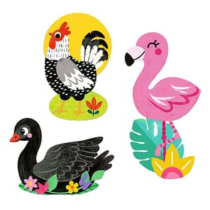 Djeco grote stickers - vogels