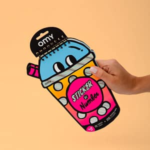 OMY sticker op nummer bubble tea