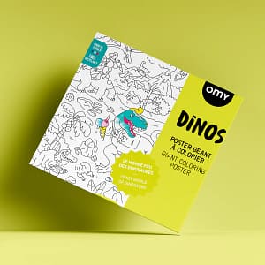 OMY Dino reuzenposter om in te kleuren