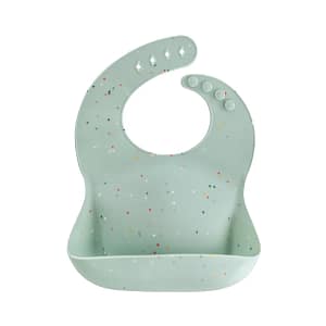 Mushie - silicone bib cambridge blue confetti