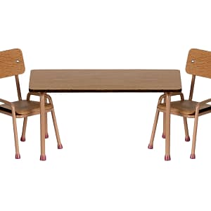Maileg-Table & chair set-Dark Powder