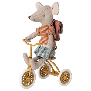 Maileg tricycle driewieler mouse - Oker