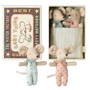 Twins, baby mice in box