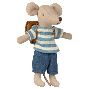Maileg tricycle mouse big brother brown