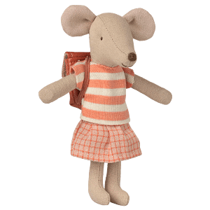 Maileg tricycle mouse big sister coral