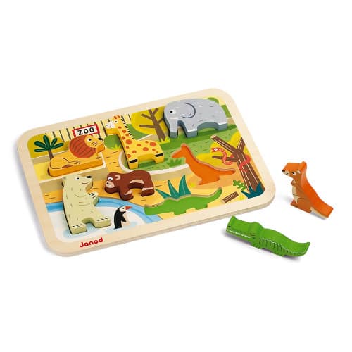 chunky puzzle zoo 7 pieces wood 1