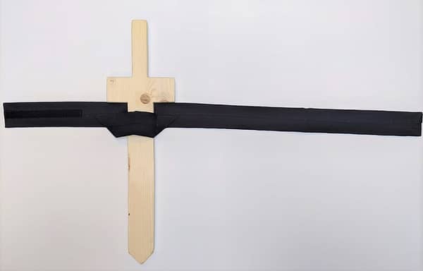Riem groot zwart met zwaard