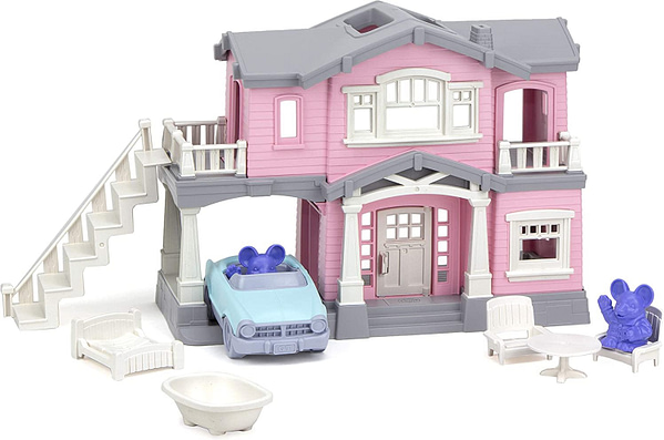 green toys house playset pink