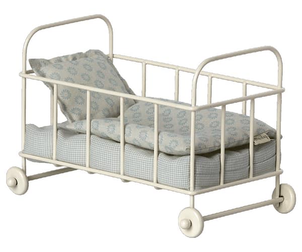 5707304115700 Maileg Metal Cot Bed Micro Blue 2021