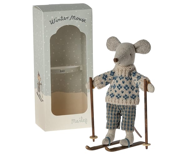 17 3307 00 Maileg Winter Mouse with Ski set Dad 5707304130307 3