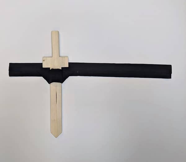 Riem klein zwart met zwaard