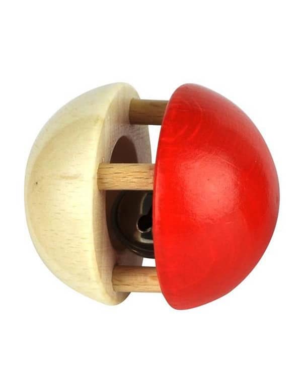 voggenreiter rammelaar bal met bel rood naturel